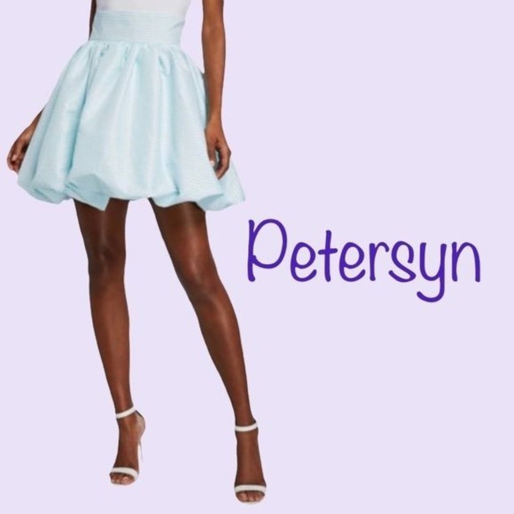 Petersyn Mini Skirt Lennon Bubble Skirt Stripes Blue White XS